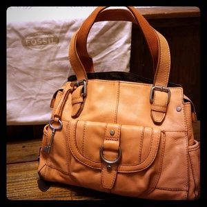 Fossil 1954 Vintage Milo Satchel in Light Orange